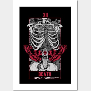 Death Tarot Card - Red Posters and Art